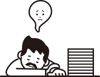 仕事に疲れている人のイラスト